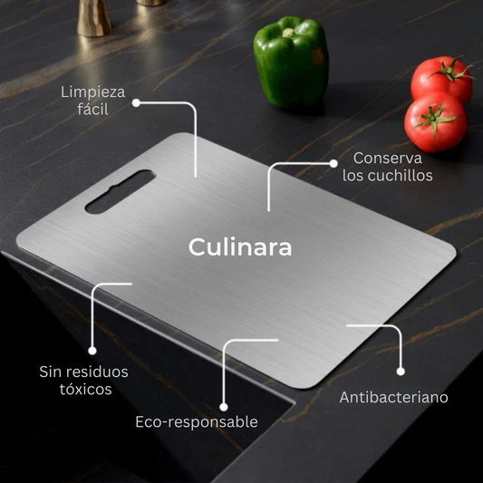 Culinara™ – Tabla de corte higiénica de titanio