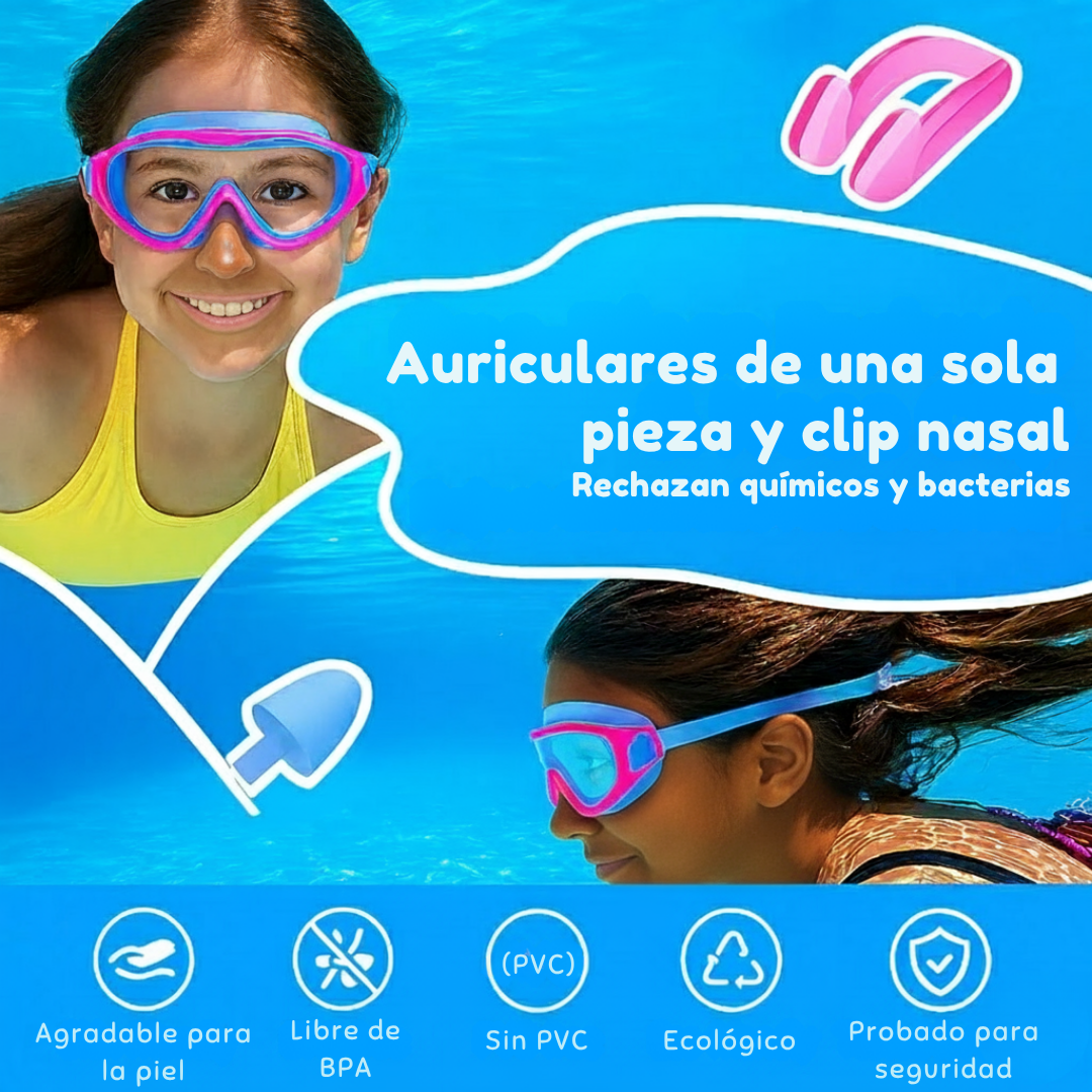 AquaSnap™ – Goggles infantiles sin fugas y antivaho