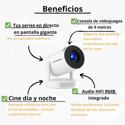 LumiBeam™ – Proyector Ultra HD Portátil
