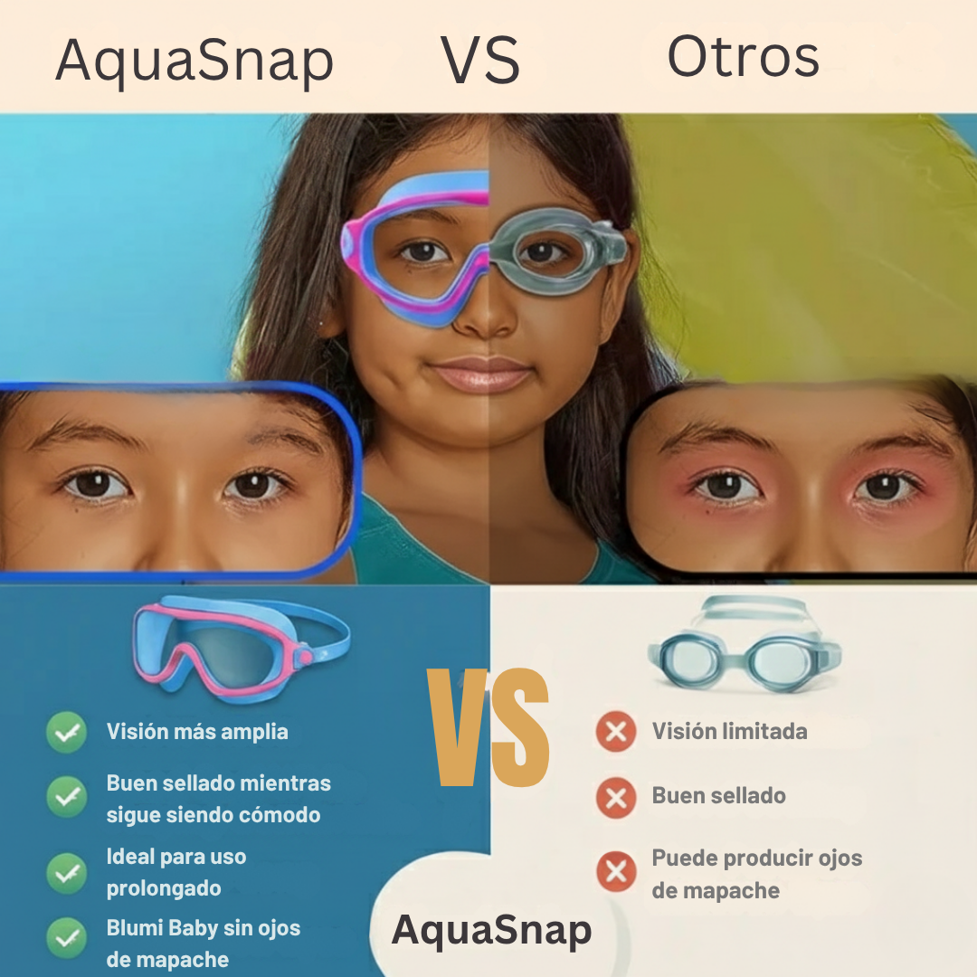 AquaSnap™ – Goggles infantiles sin fugas y antivaho