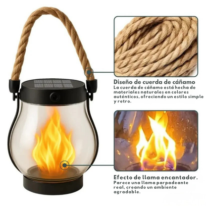 LuzSolar™ – Linterna solar con efecto de llama real