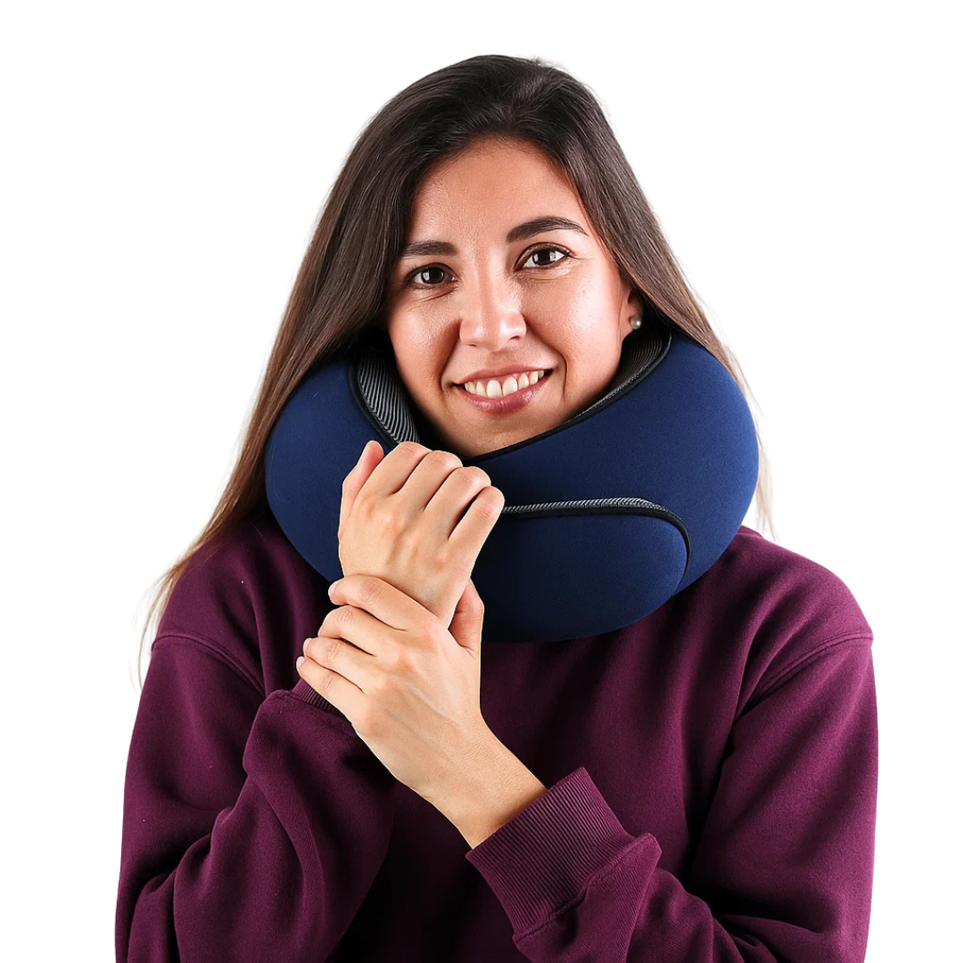 AeroRest™ – Almohada de Viaje Ergonómica
