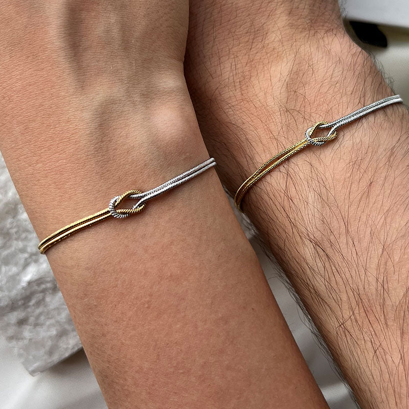 Eterno Lazo™ – Pulsera de Pareja con Nudo